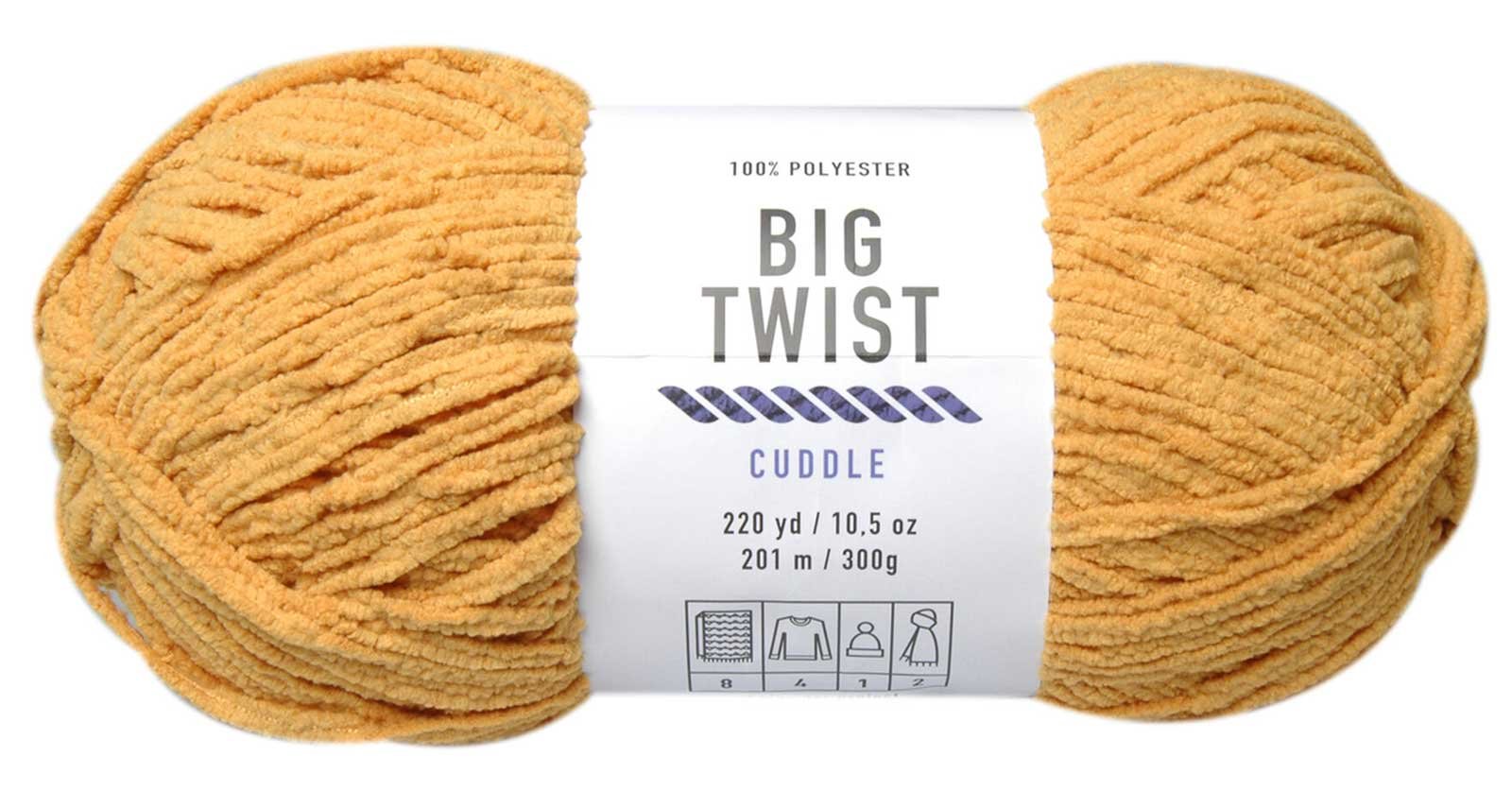 Big Twist Cuddle Yarn skein showing soft polyester texture
